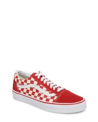 Red Check Low Top Sneakers