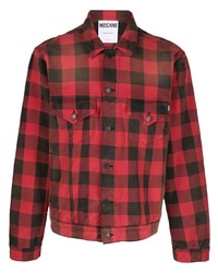Moschino Check Pattern Cotton Shirt Jacket