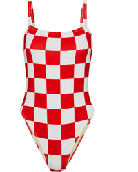 Red Check Swimsuit