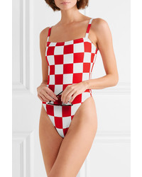 Solid & Striped Redone The Malibu Checked Swimsuit