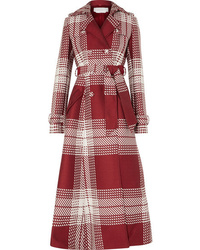 Red Check Trenchcoat