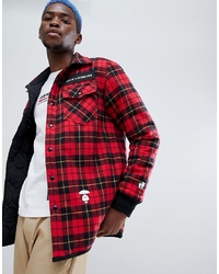 AAPE BY A BATHING APE Quilted Reversible Check Jacket