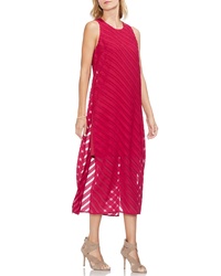 Vince Camuto Diagonal Stripe Chiffon Maxi Dress