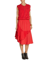 Preen Line Mercer Embroidered Satin And Chiffon Dress