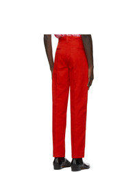SSENSE WORKS Jeremy O Harris Red Twill Chino Trousers