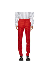 Alexander McQueen Red Classic 17cm Trousers