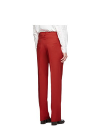 Random Identities Red High Rise Five Pocket Trousers