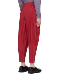 Homme Plissé Issey Miyake Red Monthly Color February Trousers