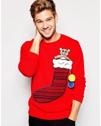 Asos Brand Holidays Sweater With Stocking