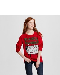 Fleece Navidad Ugly Christmas Sweater Red Lol Vintage