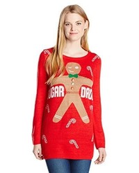 Isabellas Closet Sugar Daddy Gingerbread Ugly Christmas Tunic Sweater