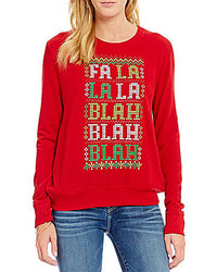 Love On A Hanger Love On A Hanger Holiday Fa La La Blah Christmas Graphic Sweatshirt