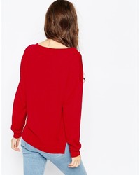 Asos Petite Holidays Sweater In Im On The Naughty List