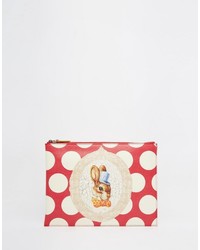 Vivienne Westwood Clutch Bag With Bunny Rabbit In Red