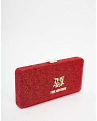 Love Moschino Glitter Box Clutch