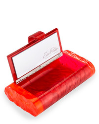 Edie Parker Lara Acrylic Ice Clutch Bag Red