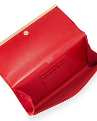 Jimmy Choo Maia Patent Leather Clutch Bag Red
