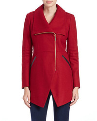French Connection Asymmetrical Zip Front Coat