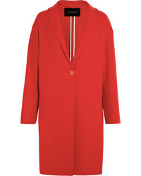 Cédric Charlier Boiled Wool Coat Red