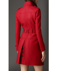 Burberry Structured Boiled Wool Coat