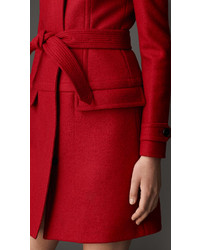 Burberry Structured Boiled Wool Coat