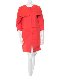 Ports 1961 Capelet Accented Knee Length Coat