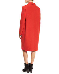 Cédric Charlier Cedric Charlier Mid Length Wool Coat Red