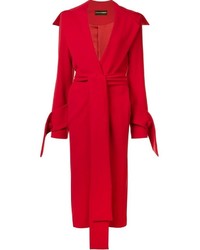Christian Siriano Long Belted Coat