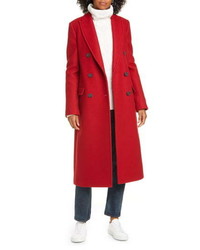 Helmut Lang Double Breasted Wool Blend Coat
