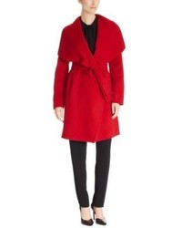 Hugo Boss Catifa Wool Cashmere Shawl Collar Coat 4 Red