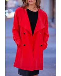 Miss Love Red Trench Coat