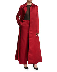 The Row Neyton Long Silk Satin Coat