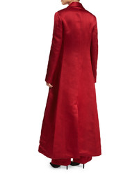 The Row Neyton Long Silk Satin Coat