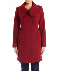 Anne Klein Oversized Collar Wool Blend Coat