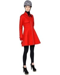 Moncler Gamme Rouge Padded Wool Cashmere Blend Coat