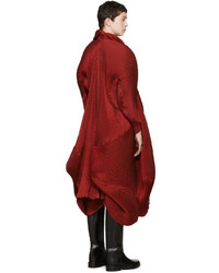 Issey Miyake Red Pleated Coat