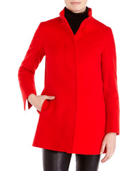 Cinzia Rocca Red Stand Collar Coat