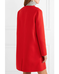 Valentino Scalloped Wool And Cashmere Blend Coat