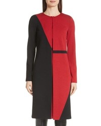 St. John Collection Slanted Colorblock Milano Knit Topper