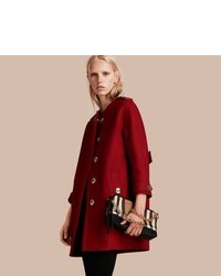 Burberry Technical Wool Cashmere Collarless Coat