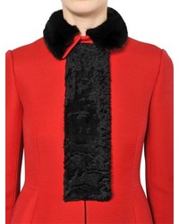 Valentino Mink Astrakhan Wool Techno Couture Coat