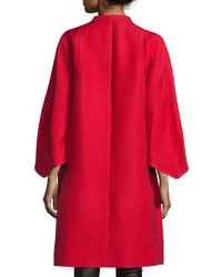 Valentino Wide Sleeve Oversized Coat Red