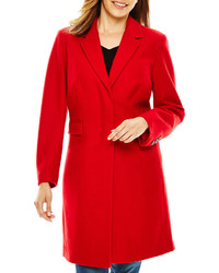 Liz Claiborne Wool Blend Walking Coat Tall