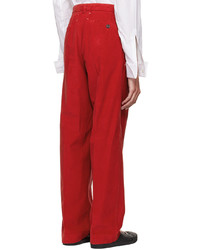 Maison Margiela Red Belt Loops Trousers