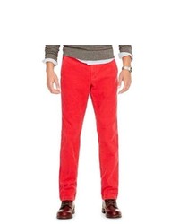 Fossil Marcus Flat Front Corduroy Pant Mc39626003234 Color Red