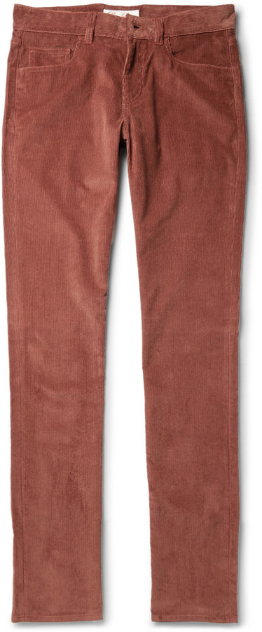 Auralee Finx Corduroy Pants - Khaki Beige | Garmentory