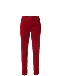 Red Corduroy Skinny Jeans