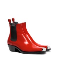 Calvin Klein 205W39nyc 55 Red Western Ankle Boots