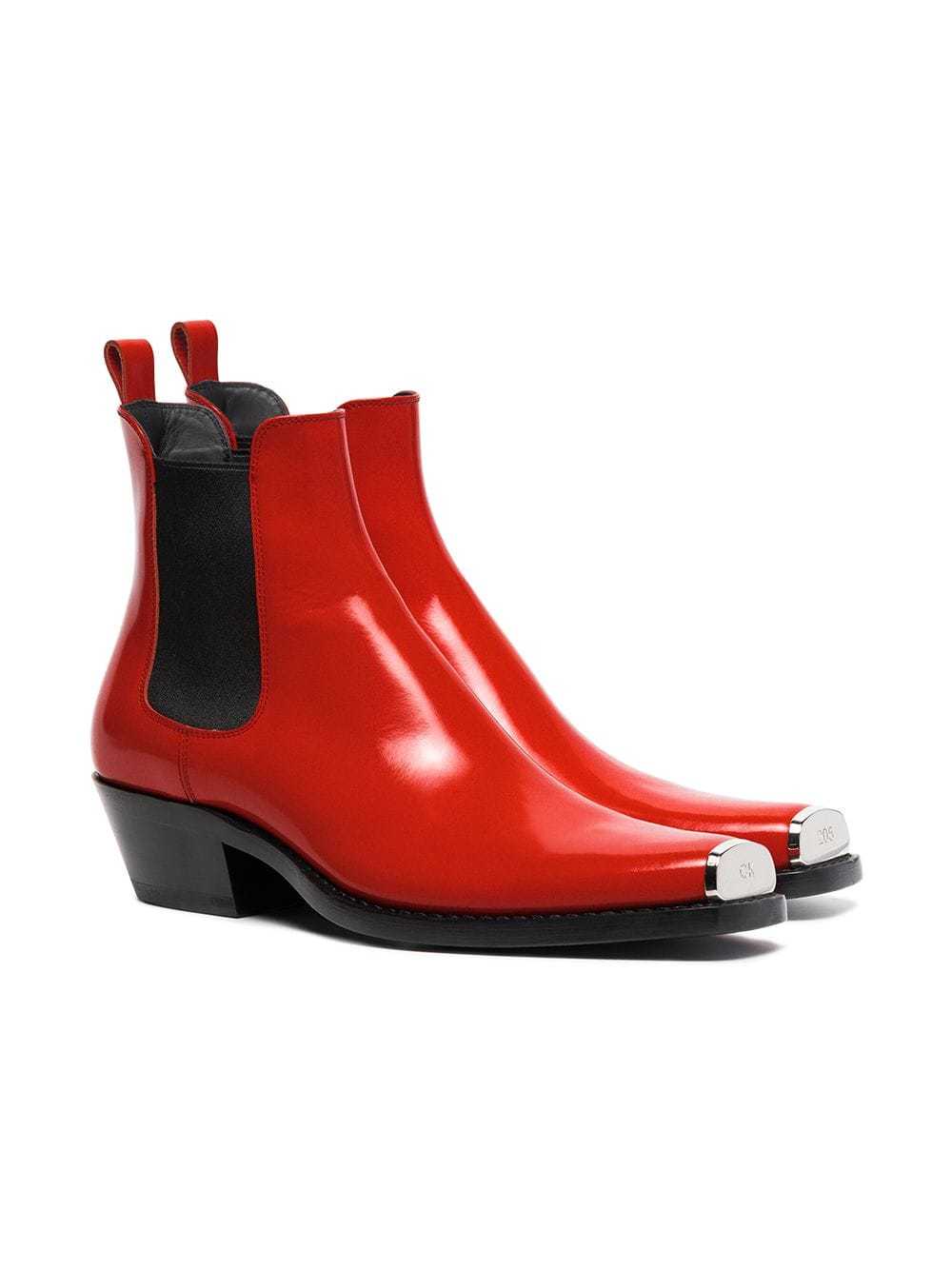 Calvin Klein 205W39nyc 55 Red Western Ankle Boots, $1,097  |  Lookastic