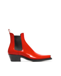 Calvin Klein 205W39nyc 55 Red Western Ankle Boots